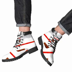 Men Hieroglyphic Silence Mid Top Boots