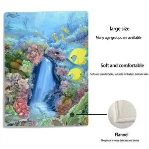 Underwater Meditation Baby Flannel Blanket (Vertical)