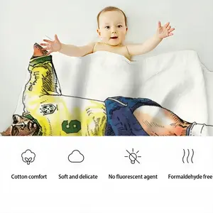 The Bullet Man Baby Flannel Blanket (Vertical)