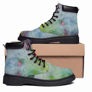 Men Love Violet Colors Mid Top Boots