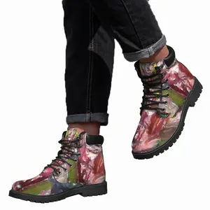 Men Leaf Pile Mid Top Boots