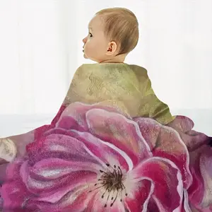 Smell Of Rose Baby Flannel Blanket (Vertical)