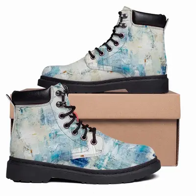 Men Blues Mid Top Boots