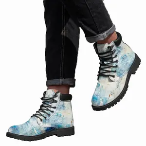 Men Blues Mid Top Boots