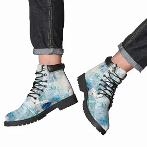 Men Blues Mid Top Boots