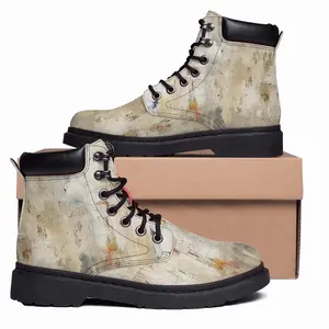 Men Shades Of White Mid Top Boots