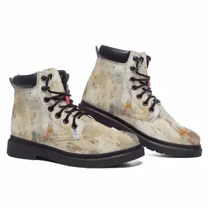 Men Shades Of White Mid Top Boots