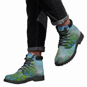 Men Butterflies Mid Top Boots