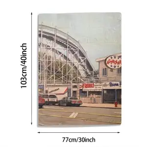 Cyclone Coney Island New York City Baby Flannel Blanket (Vertical)