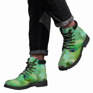 Men Green 3 Mid Top Boots