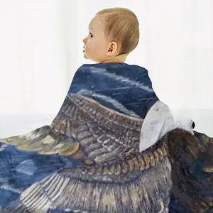 Eagle Scratch Baby Flannel Blanket (Vertical)