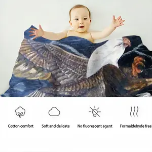 Eagle Scratch Baby Flannel Blanket (Vertical)