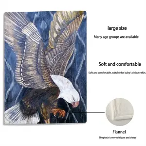 Eagle Scratch Baby Flannel Blanket (Vertical)