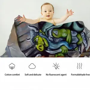 Confrontation Baby Flannel Blanket (Vertical)