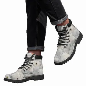 Men White Morocco Mid Top Boots