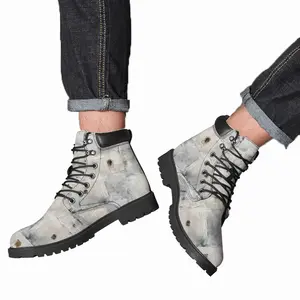 Men White Morocco Mid Top Boots