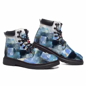 Men Blue Village Mid Top Boots