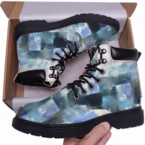 Men Blue Village Mid Top Boots