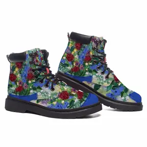 Men Blue Vase Mid Top Boots