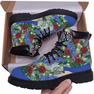 Men Blue Vase Mid Top Boots