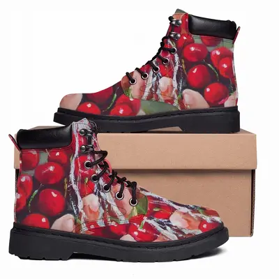 Men Cherries Mid Top Boots