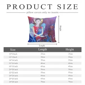 Angel With Cat Polyester Pillow (Square, Multi-Size)