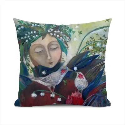 Angel Of Spring Polyester Pillow (Square, Multi-Size)