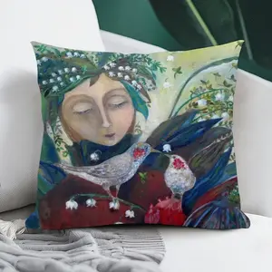 Angel Of Spring Polyester Pillow (Square, Multi-Size)