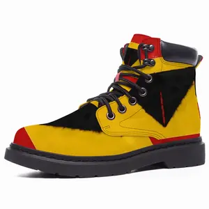 Men Pubic Flag Spain Mid Top Boots