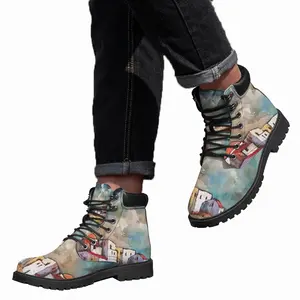 Men Dramatic Clouds Mid Top Boots