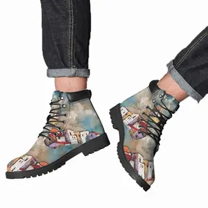 Men Dramatic Clouds Mid Top Boots