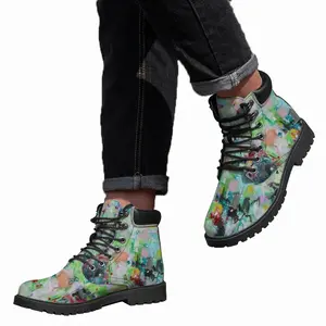 Men Anniversary Flowers Mid Top Boots