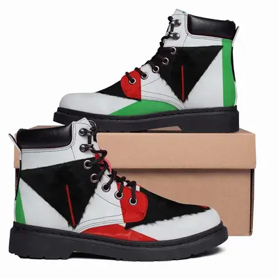 Men Pubic Flag Italy Mid Top Boots