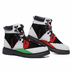 Men Pubic Flag Italy Mid Top Boots