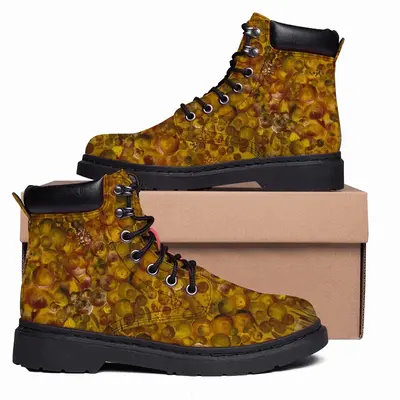 Men Floral Arrangement D Mid Top Boots