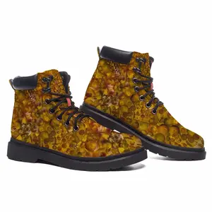 Men Floral Arrangement D Mid Top Boots