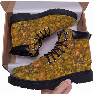 Men Floral Arrangement D Mid Top Boots