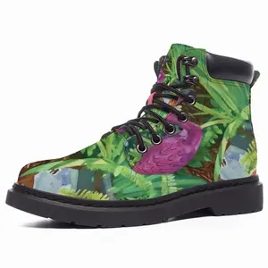 Men The Pink Flamingo Mid Top Boots