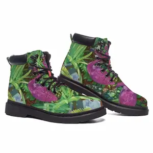 Men The Pink Flamingo Mid Top Boots