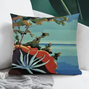 On The French Riviera Near Frejus Polyester Pillow (Square, Multi-Size)