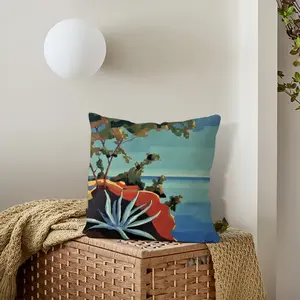 On The French Riviera Near Frejus Polyester Pillow (Square, Multi-Size)