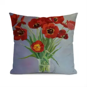 Tulips Polyester Pillow (Square, Multi-Size)