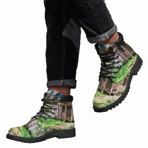 Men Blues Musician And Farmer Mid Top Boots