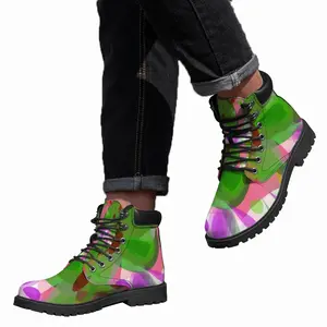 Men Abstractionation Mid Top Boots