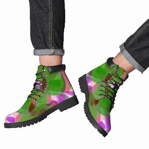 Men Abstractionation Mid Top Boots