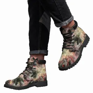 Men Cosmic Flower Mid Top Boots