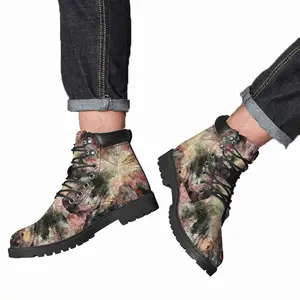 Men Cosmic Flower Mid Top Boots