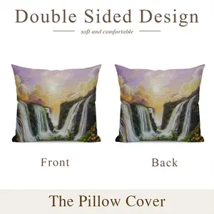 Among The Waterfalls Polyester Pillow (Square, Multi-Size)