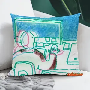 Everyday Micro-Scenes 034 Polyester Pillow (Square, Multi-Size)