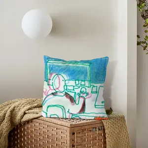 Everyday Micro-Scenes 034 Polyester Pillow (Square, Multi-Size)